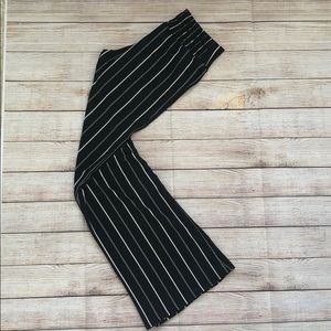 Express black and white stripe pants